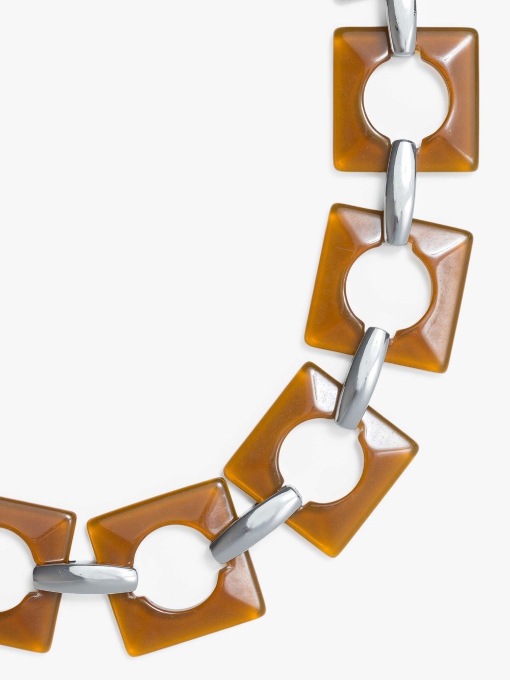 MOTHER Adjustable Brown Resin Link Chain Belt with Silver Accents Sz M ✨NWT✨ - Picture 5 of 12